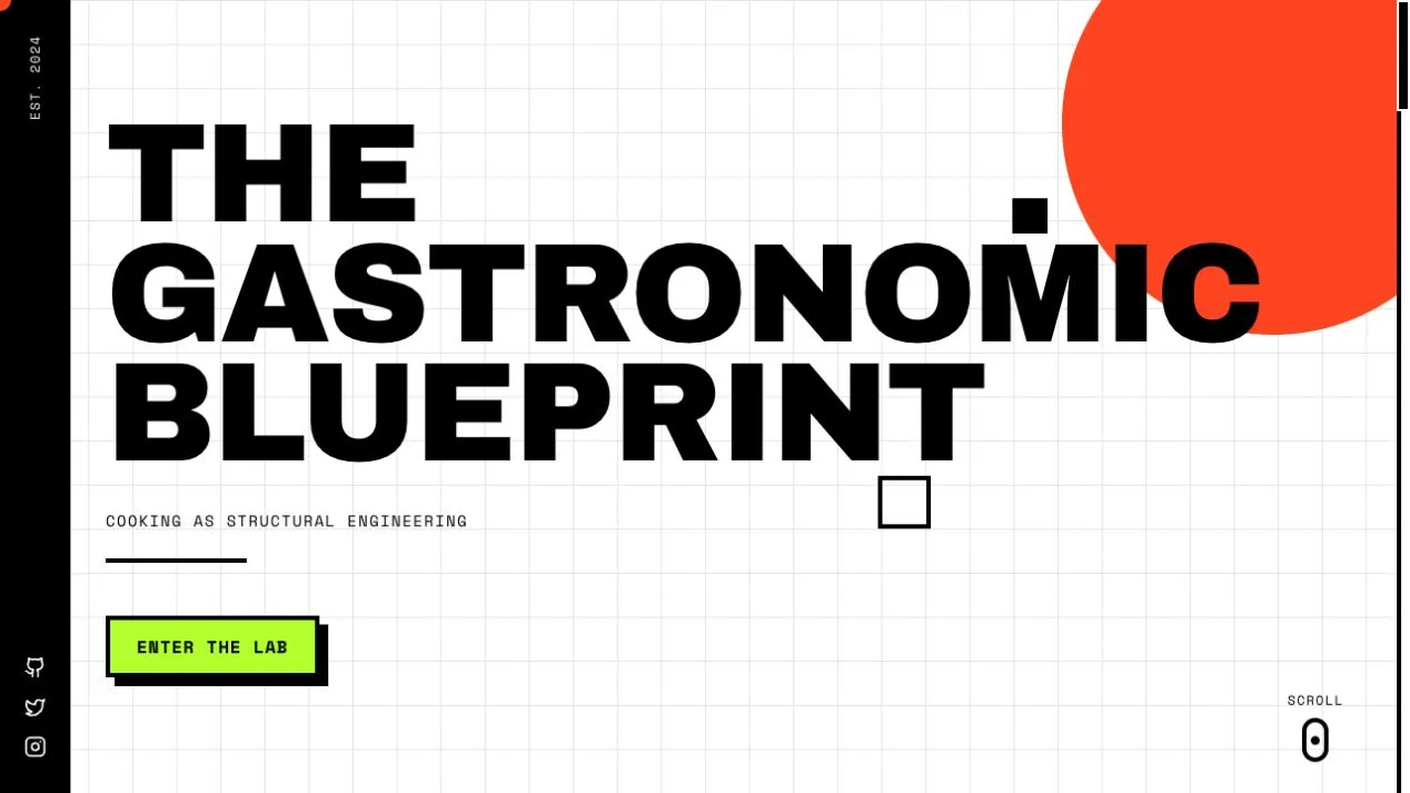 The Gastronomic Blueprint interface preview