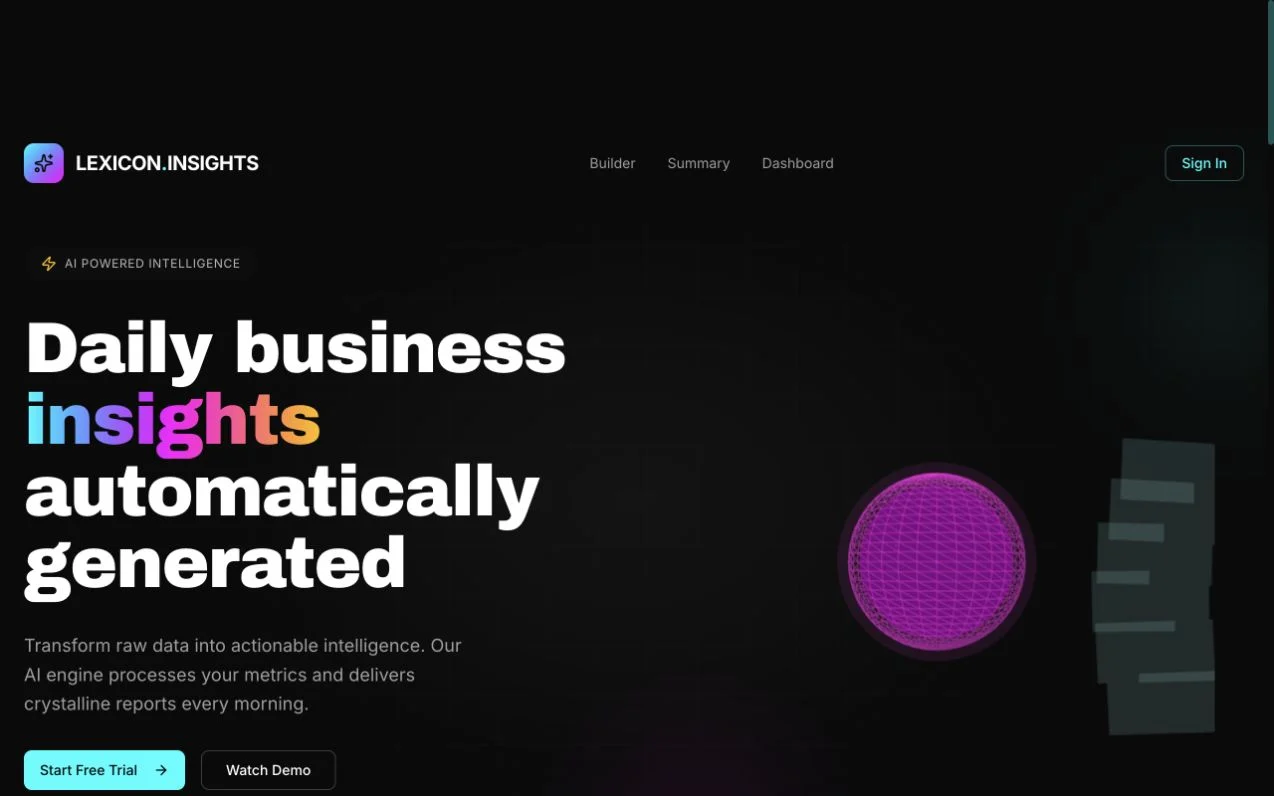 Lexicon Insights interface preview