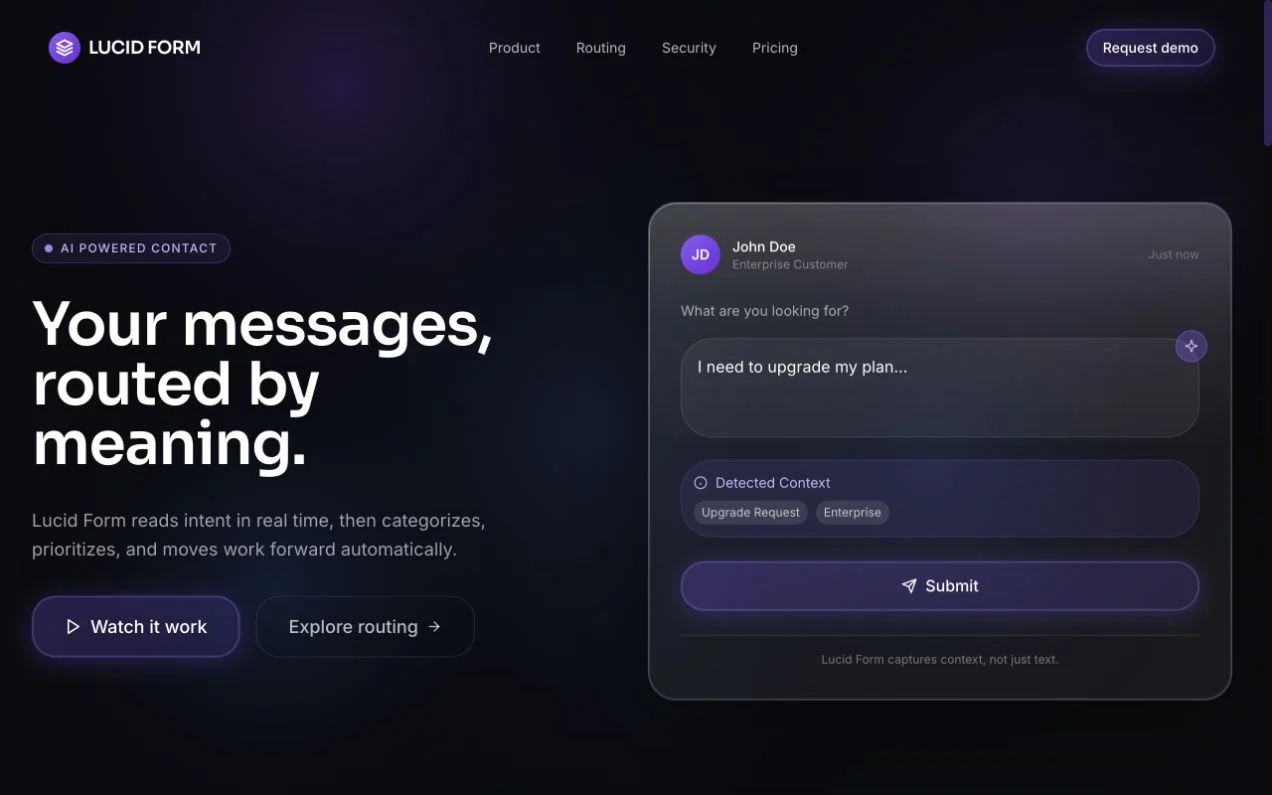 Lucid Form interface preview
